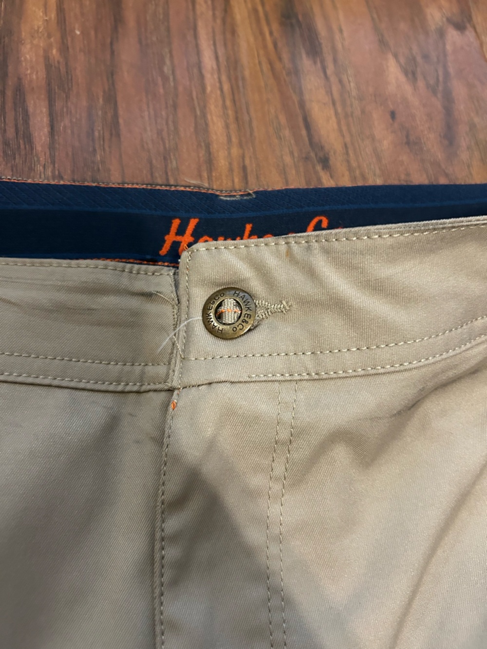 Hawke & Co Khaki and Charcoal Flat Front Men's Shorts Pack - Picture 5 of 12